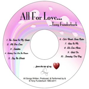 TFloveSongsCD Tony Funderburk's love songs for Valentine's Day
