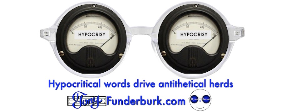 Hypocritical words drive antithetical herds