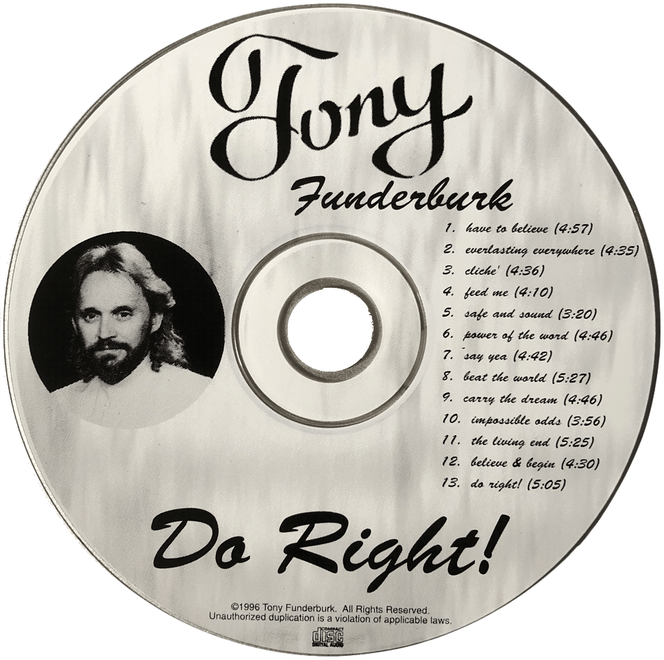 Do Right vintage Christian music CD by Tony Funderburk