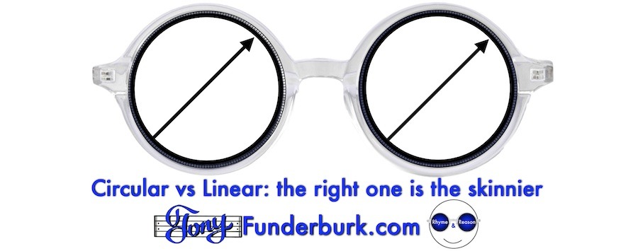 Circular vs linear - the right one is the skinnier
