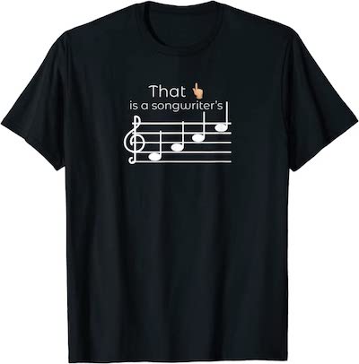 Get your Songwriter's FACE T-shirt from Rhyme and Reason Merch on Amazon