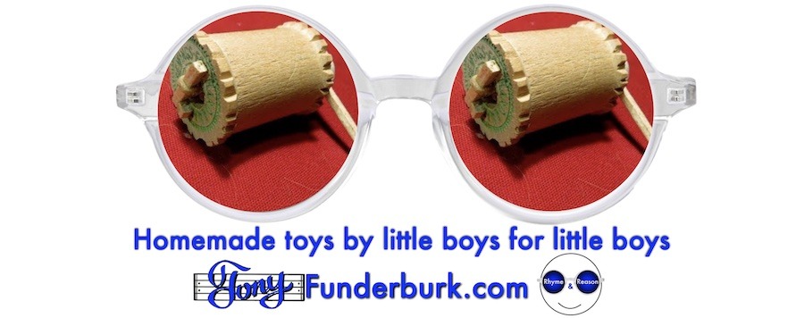 Homemade toys by little boys for little boys