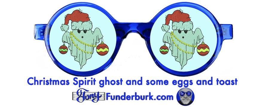 Christmas Spirit ghost and some eggs and toast