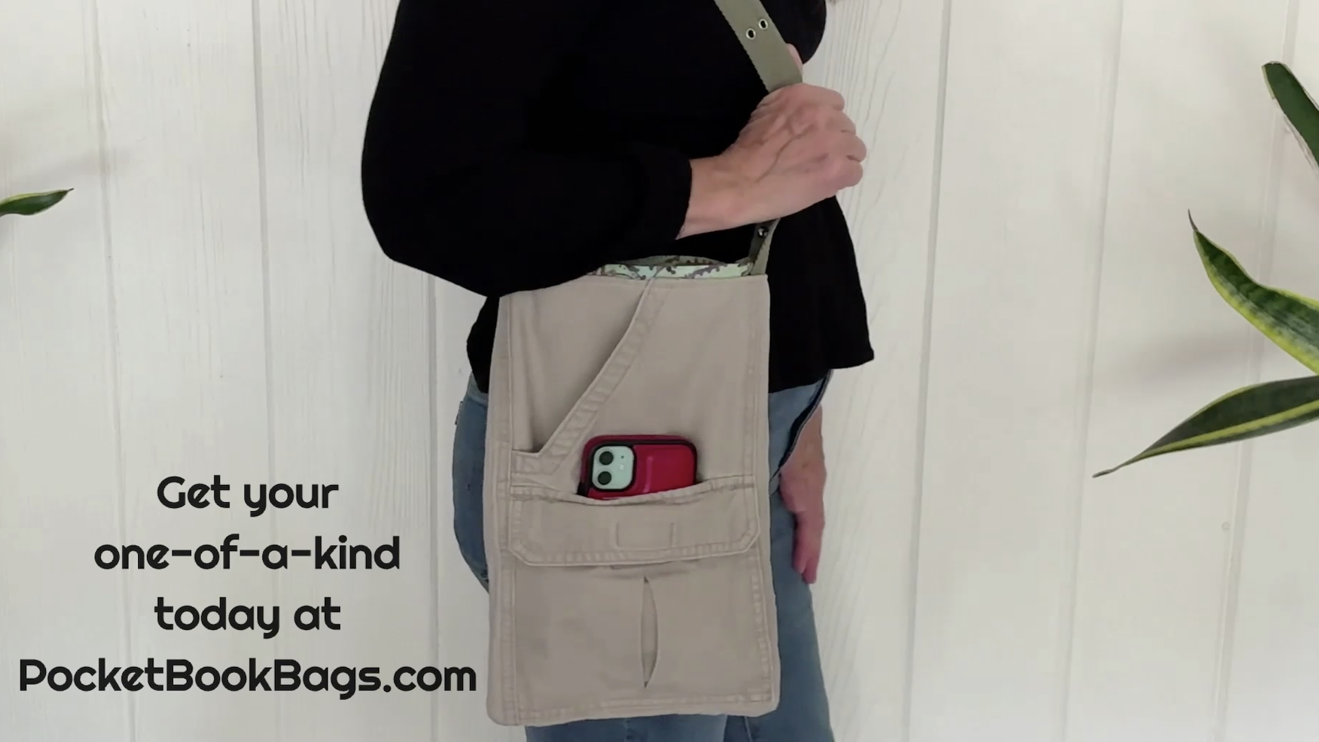 Lt Brown Khaki Bag Green Strap