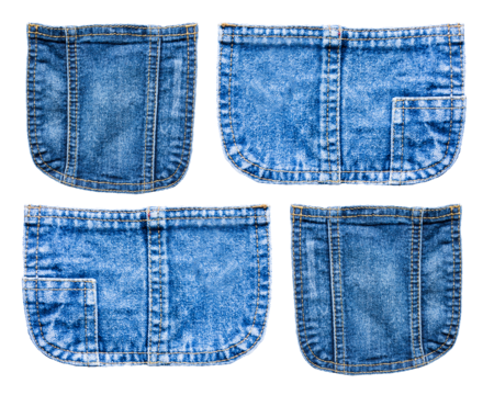 Blue Denim Pocket Purse