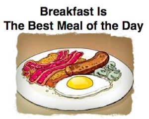 Breakfast is the best meal of the day...or so says Tony Funderburk in his writing for kids rhyme time.