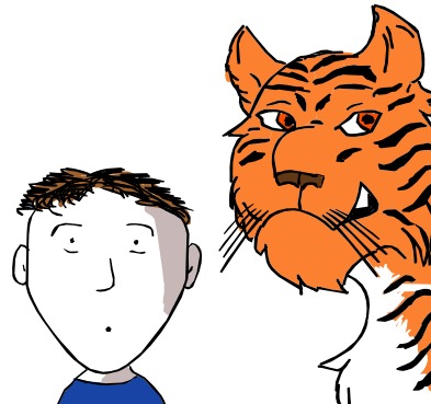 Writer-singer-illustrator for kids and life: Tony Funderburk, says "don't grab a tiger by the tail".