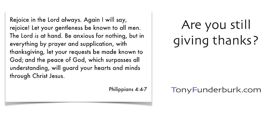 Giving Thanks - it shouldn't be only one day of the year