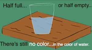 Children's writer, Tony Funderburk, says it doesn't matter if the glass is half full or half empty...there's still no color In The Color Of Water