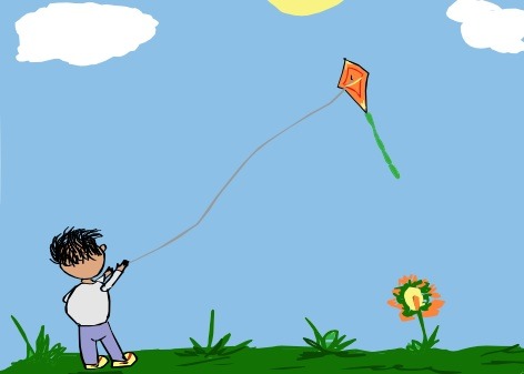 Tony Funderburk: writer-singer-illustrator says kids should go fly a kite.