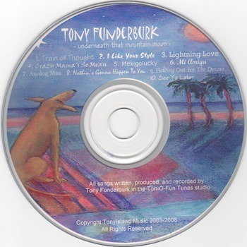 Singer songwriter, Tony Funderburk's "Underneath That Mountain Moon" CD