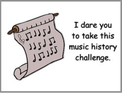 If you know music, take this Music History Challenge from creative content writer, singer songwriter, and children's writer and illustrator Tony Funderburk.
