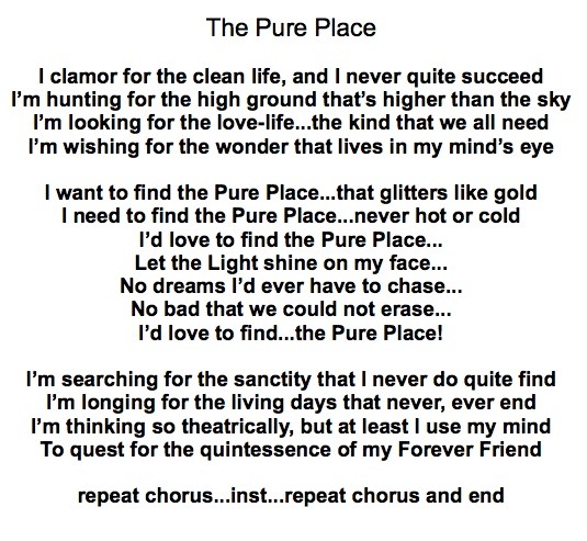 Christian singer songwriter, Tony Funderburk's...The Pure Place