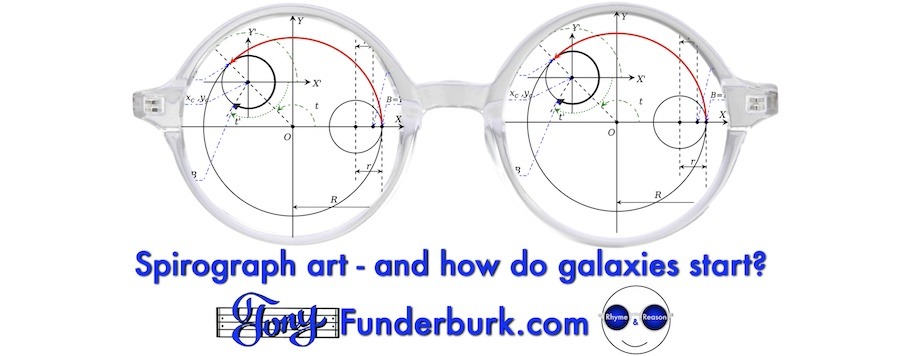 Spirograph art and how do galaxies start