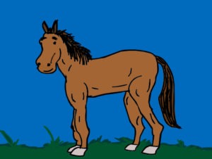 I believe there will be horses in Heaven, and here's a horse from planet Tony.
