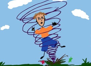 Walking In A Whirlwind, this Monday's Rhyme Time writing from writer singer illustrator, Tony Funderburk.